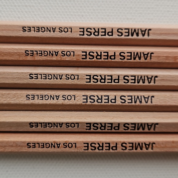 James Perse Los Angeles Natural Wood Pencils Set of 6 - Picture 2 of 7